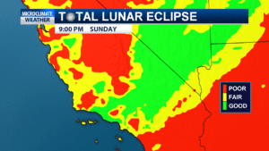 Clouds coverage could block the view of the Super Blood Wolf Moon for many people on the central coast when it enters a total lunar eclipse.