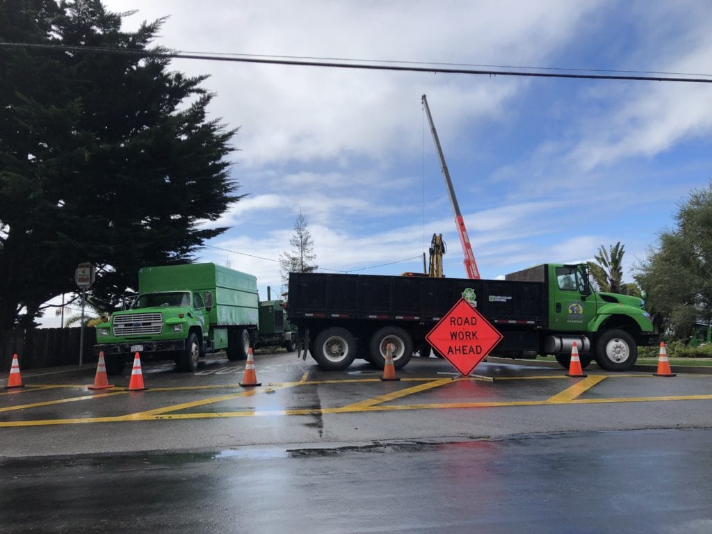  Coburn Lane was closed Monday morning in Shell Beach. (KSBY photo)