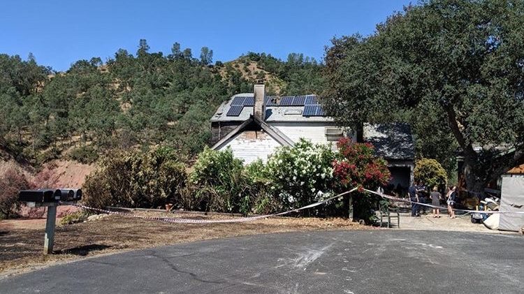 The cul-de-sac where a fire broke out at a Heritage Ranch home Monday afternoon.
