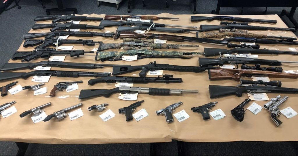 Guns and ammunitions found at Richard Orcutt's home, police say. (SLOPD photo)